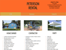 Tablet Screenshot of petersonrental.net